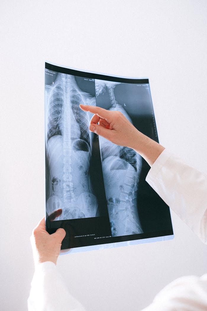 services-bg A medical professional examines a chest x-ray to diagnose health issues.